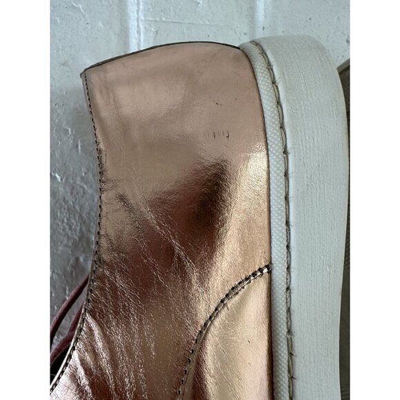 Swear Shoes Womens EU 39 US‎ 8.5 Rose Gold Pointed Toe Metallic Loafer Donna2 - Picture 7 of 16